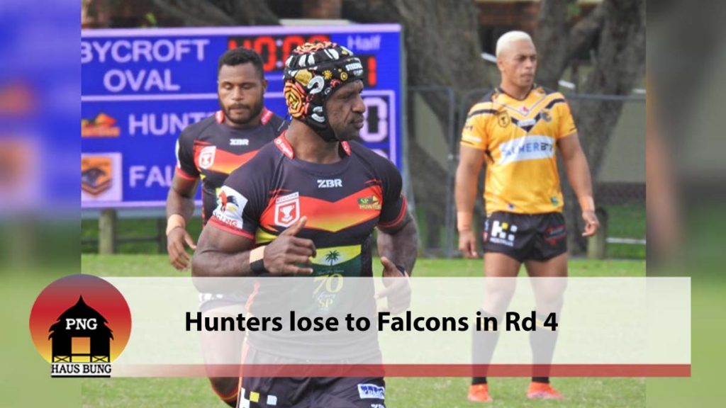 MATCH REPORT SP PNG HUNTERS VS SUNSHINE COAST FALCONS PNG Haus Bung